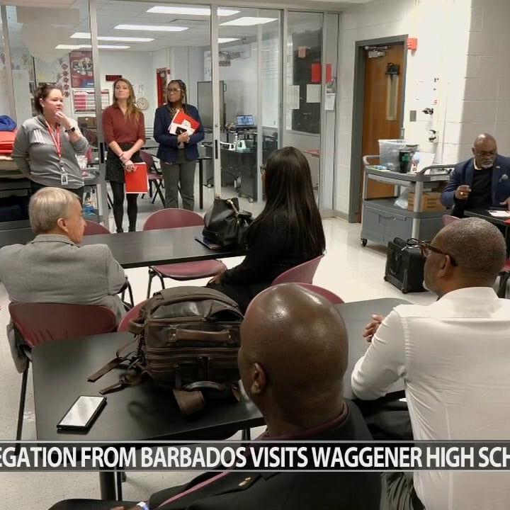 Delegation from Barbados visits JCPS high school